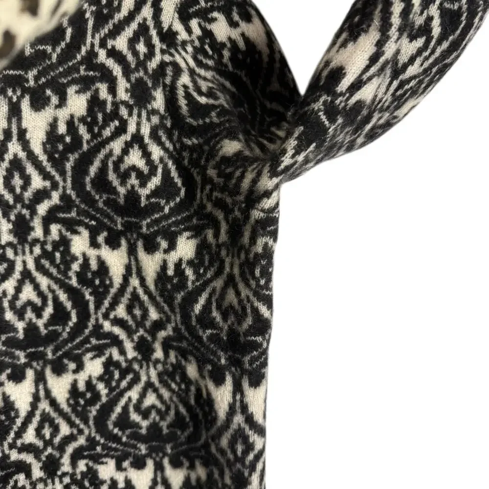 Isaac Mizrahi LIVE! Floral‎ Cashmere Button Up Cardigan Knit Sweater Top Large